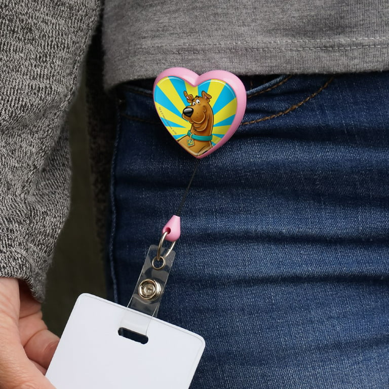 Scooby-Doo Character Heart Lanyard Retractable Reel Badge ID Card Holder 