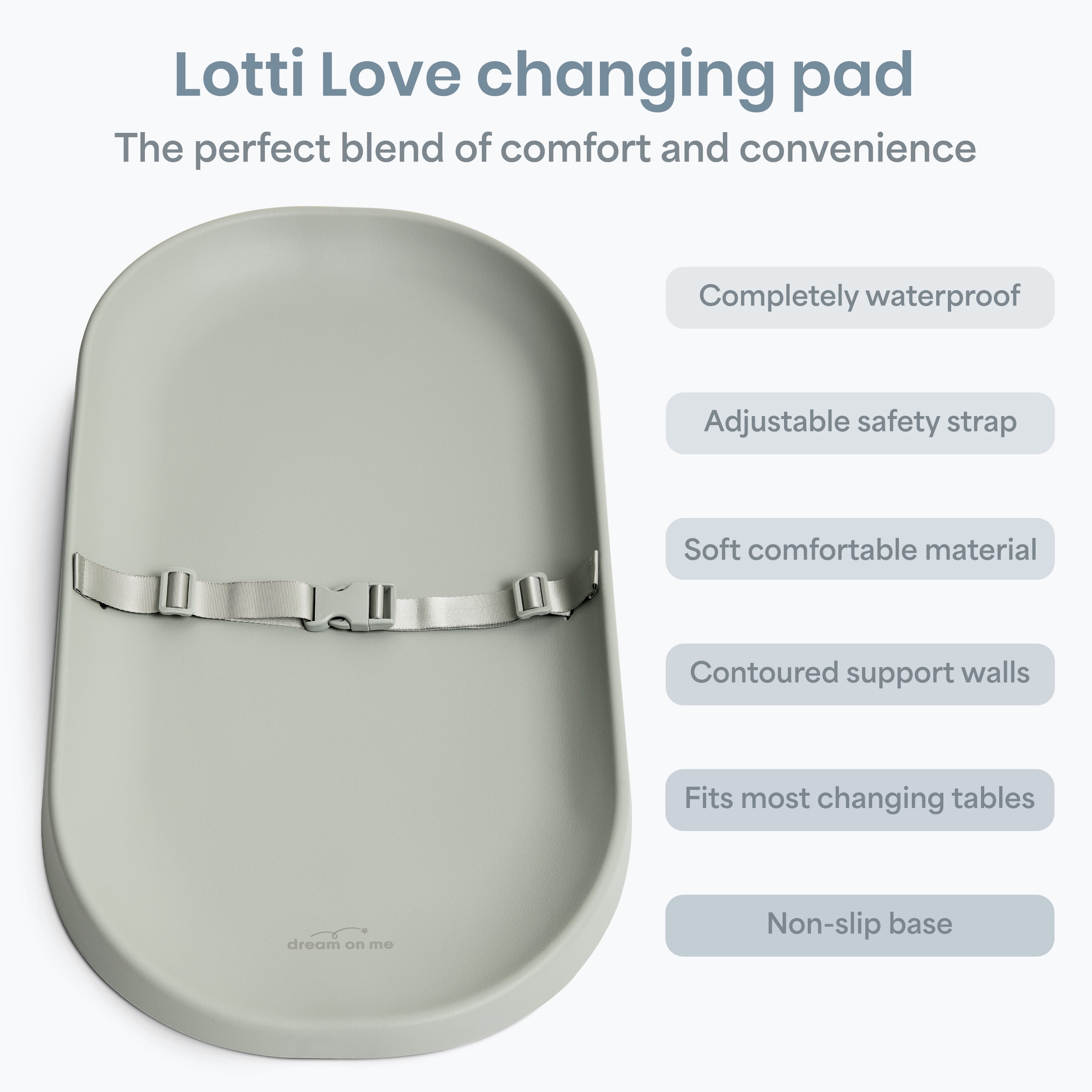 Dream On Me Lotti Love Changing Pad, Sage Green