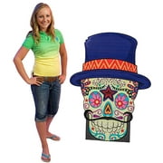 3 ft. 8 in. Day of the Dead Small Sugar Skull Standee