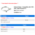 thumbnail image 2 of Exhaust Clamp - Compatible with 1999 - 2001, 2005 Porsche 911 2000, 2 of 2