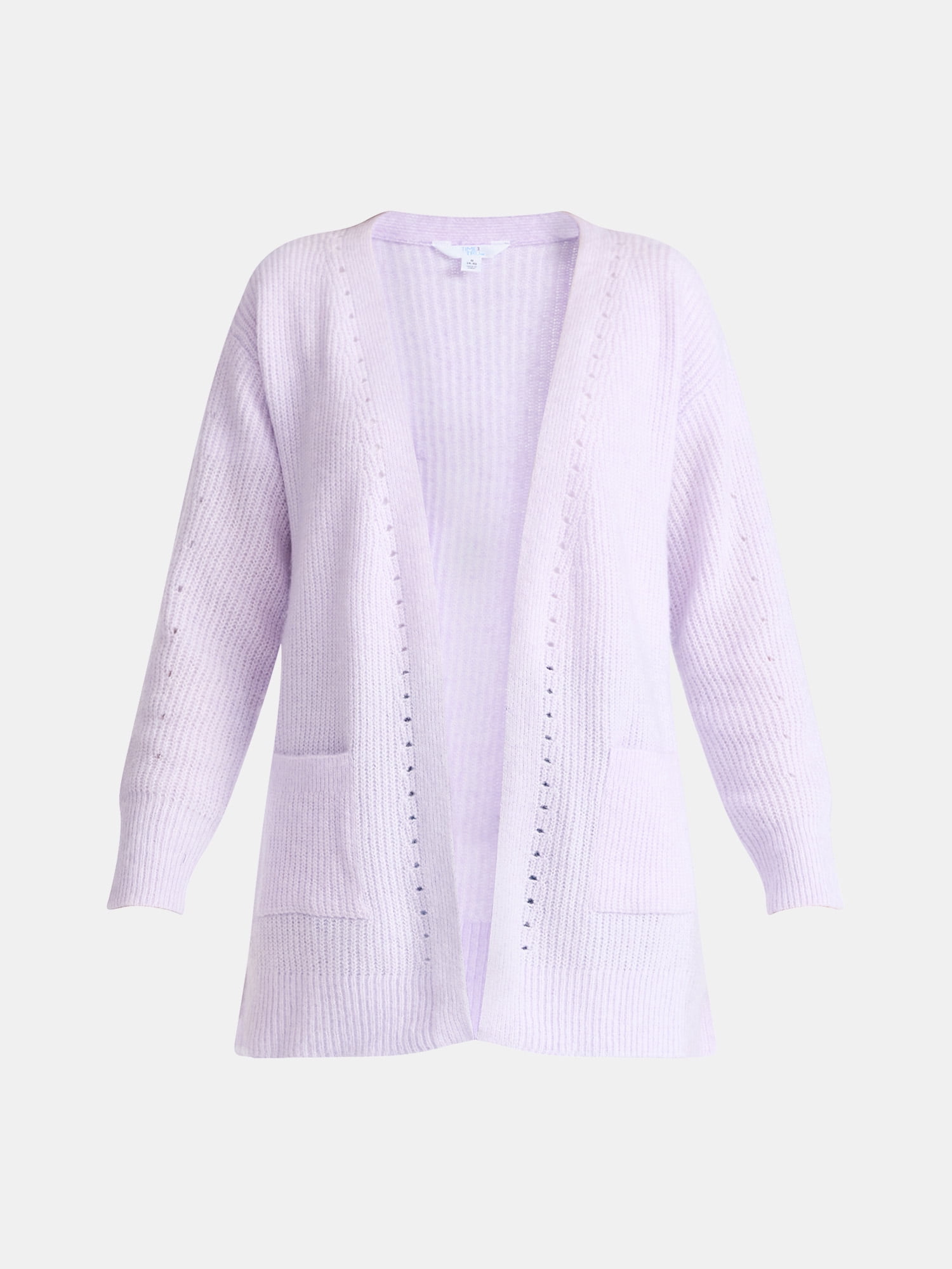 Time and Tru Women’s and Women’s Plus Super Soft Longline Cardigan Sweater, Lightweight, Size XS-4X