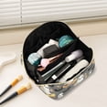 thumbnail image 2 of FORMRS Makeup Bag Travel Cosmetic Organizer for Women Fold Flat Zipper Pouch with Handle, Cute Ghosts, 2 of 8