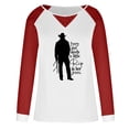 thumbnail image 4 of Puntoco Mujer Moda Cuello Redondo Cómodo Estampado Suelto Camiseta Manga Larga Blusa Casual tops Encaje Puntoco Puntoco-1338, 4 of 4