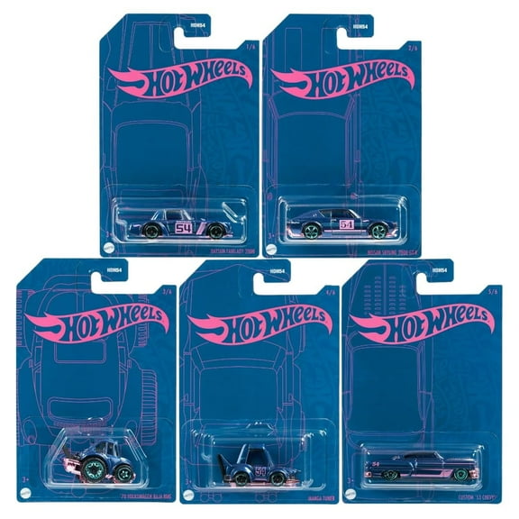 Hot Wheels 54th Anniversary Pearl and Chrome Series Wave 2 Set of 5
