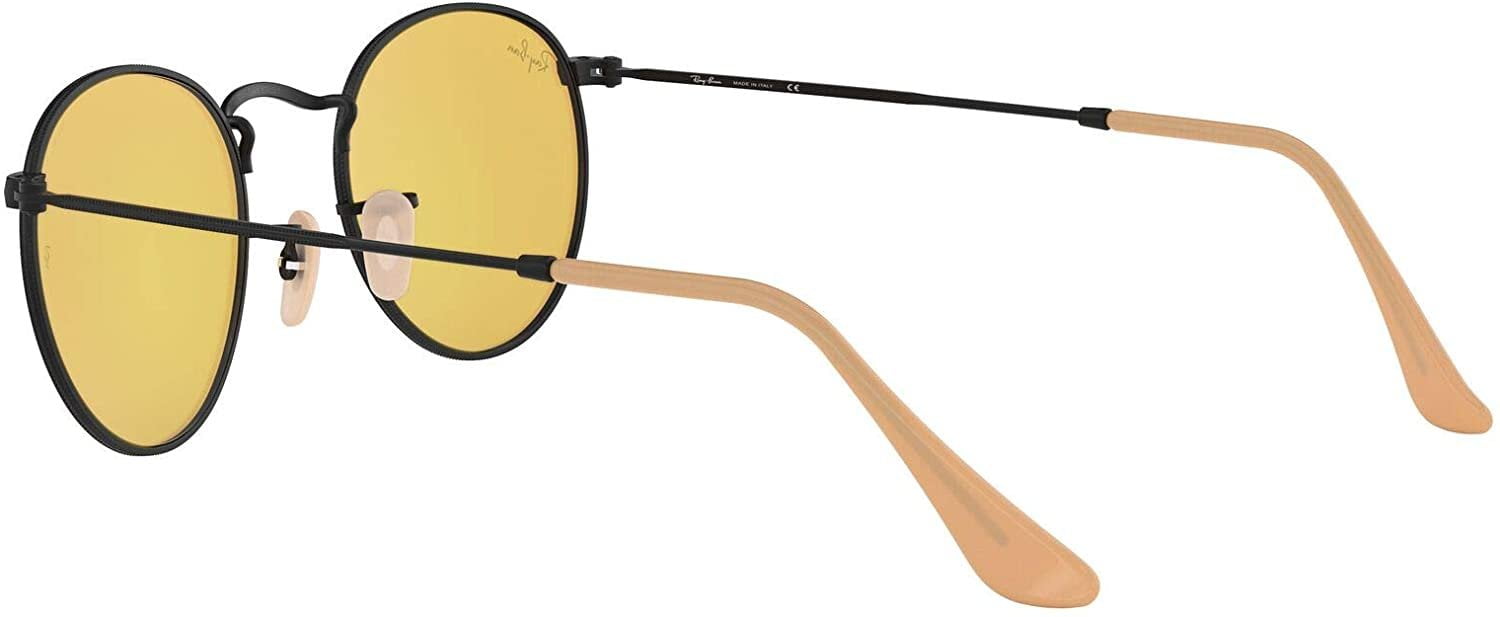 Ray Ban Round Yellow Photochromic Sunglasses RB3447 90664A Ray Ban Round Yellow Photochromic Sunglasses RB3447 90664A