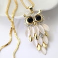 thumbnail image 3 of Women Necklace Exquisite Rhinestone Owl Pendant Vintage Neck Chain Long Sweater Necklace Accessories Fashion Jewelry, 3 of 8