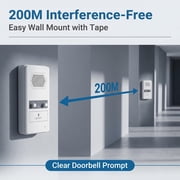 CCNZZITSHT Wireless for Home, 656ft Long Range House Intercom System, Room to Room Intercom, Counter Window Intercom System