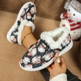 thumbnail image 3 of Chenyee Womens Loafers Fashion Christmas Print Slip On Sneakers Warm Fleece Lined Walking Shoes, 3 of 7