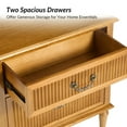 thumbnail image 4 of Farmhouse Wooden 2-Drawer End Table Set of 2 with USB Charging Station Storage for Living Room, Sofa, Accent Chair or Recliner Acorn, 4 of 9