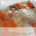thumbnail image 4 of Queen 4 Piece Bedding Set Orange Gradient Watercolor Oil Painting Style Soft Breathable Duvet Cover and Pillowcase,Abstract Modern Art Duvet Cover Set Bed Sheets for Bedroom Dormitory Guest Room, 4 of 9