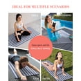 thumbnail image 7 of Navy Blue Striped Yoga Towel for Hot Yoga Non Slip, Farmhouse Striped Geometric Art Yoga Mat Towel Absorbent Yoga Sweat Towels Microfiber Hot Yoga Blanket for Bikram Pilates 26"x74", 7 of 7