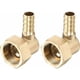 thumbnail image 1 of Raccord Cannelé Tuyau Laiton Coude 10mm x G1/2 Connecteur Tuyau Femelle à écrou Pivotant pour Eau Carburant Air Paquete de 2, 1 of 5