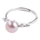 thumbnail image 2 of Anillo de Perlas de Agua Dulce Morado Claro Ajustable Yuyangstore Plateado, 2 of 6
