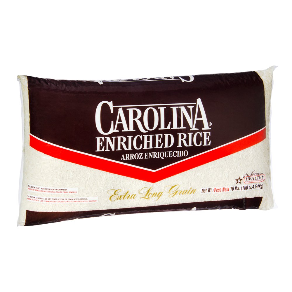 Carolina Long Grain Enriched White Rice, 10Pound Bag