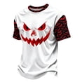 thumbnail image 3 of Big and Tall Halloween Tshirt for Men Casual Pumpkin Print Tee for Wear with Short Sleeves and Halloween Graphic Top Men’s T Shirt White XL, 3 of 7