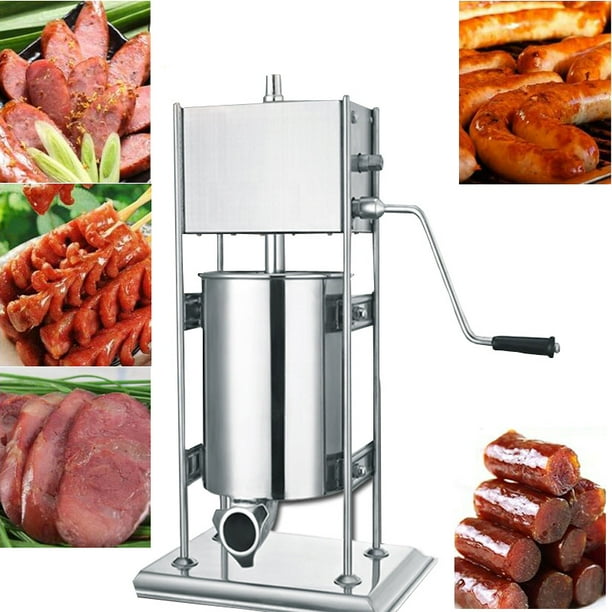 INTBUYING 10Litre Manual Sausage Stuffer Vertical Meat Filler Making