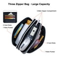 thumbnail image 4 of HAWEE 3 Zipper Compartment Wallet for Women Daisy Flower Cellphone Purse for Large Phones with Wristlet Water Resistant Minimalist Handbag, 4 of 6