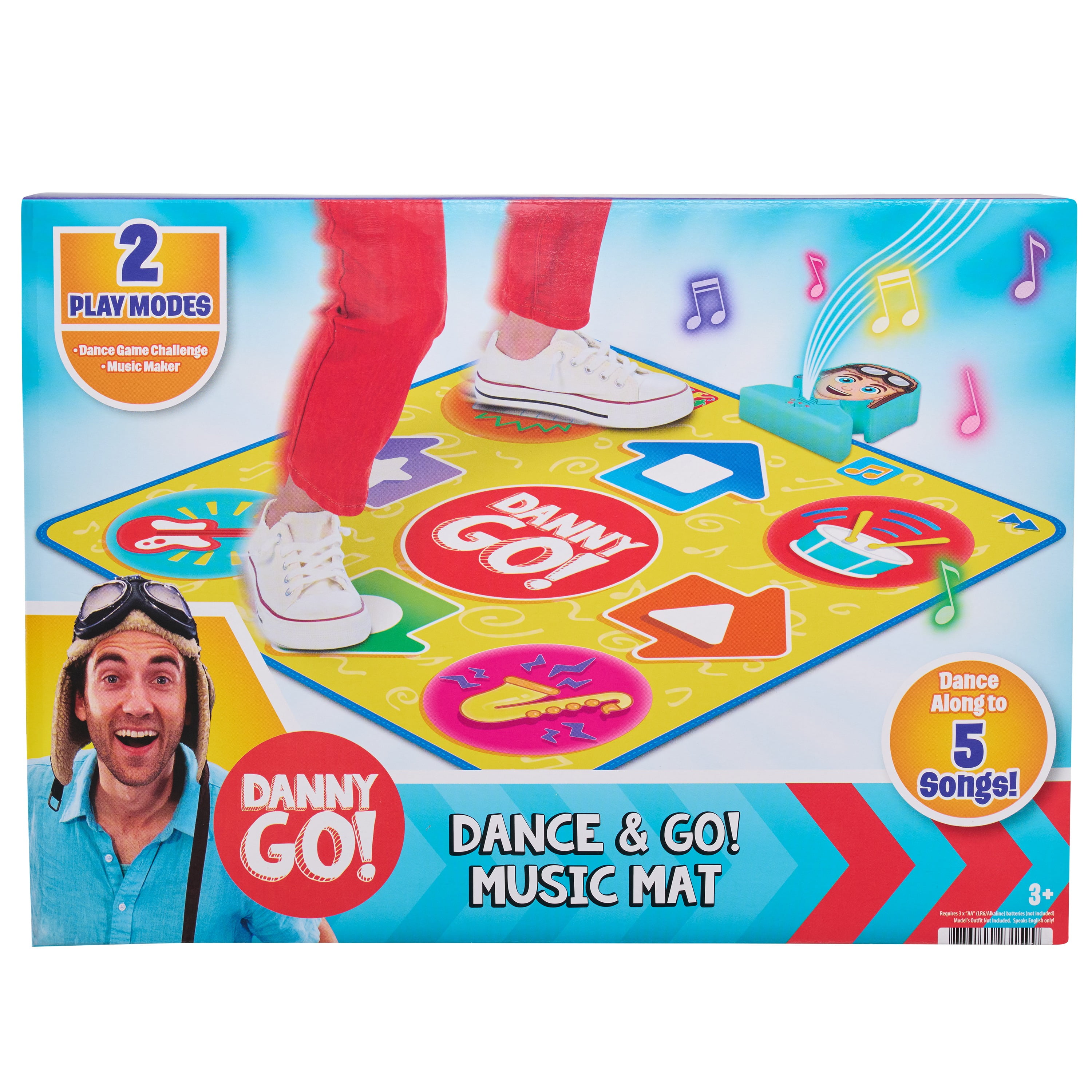 Danny Go! Dance & Go! Music Mat - Light-Up Floor Mat for Movement & Music Play for for Preschool and Elementary School Kids Inspired by Danny Go! Show