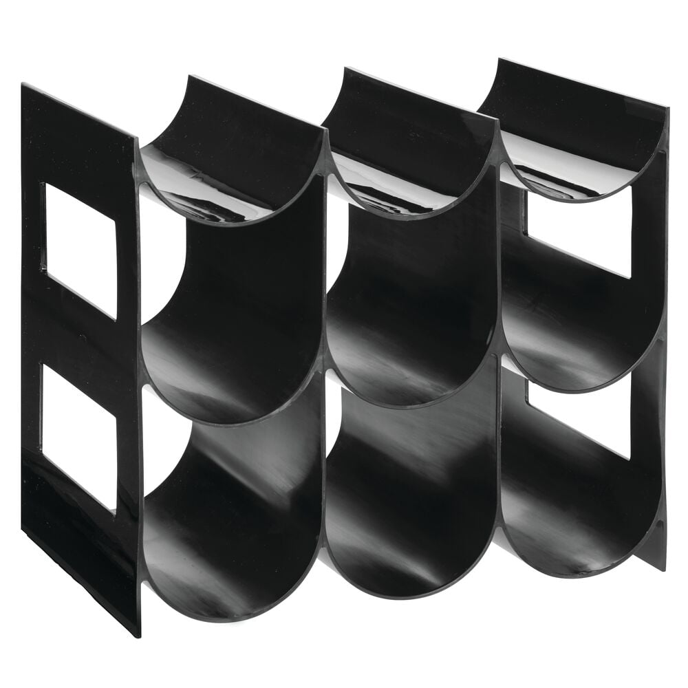 mDesign Plastic Water Bottle & Wine Rack Storage Holder