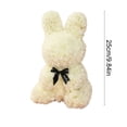 thumbnail image 3 of Hyknon Valentine's Day Bunny Shape Artificial Rose with Lights, Cute Large Flower Rabbit Sculpture Ornaments with Bowknot, Handmade Multifunctional Bunny Statue for Gift Wedding Home Decor, Yellow, 3 of 6