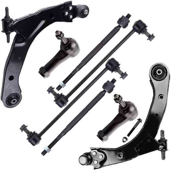CCIYU Front Lower Control Arm Ball Joint Assembly Sway Bar Outer Inner Tie Rod Ends fit for 2005-2010 for Chevrolet Cobalt HHR for Pontiac G5 Pursuit for Saturn Ion 8pcs Suspension Kit