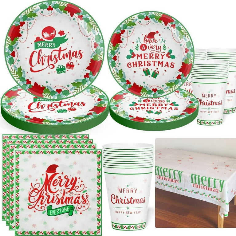 40 PC Red Personalized Christmas Ornaments Plastic Cups 5 16 oz