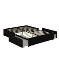 thumbnail image 1 of RealRooms Alden Platform Bed with Storage Drawers, Full, Black Faux Leather, 1 of 10