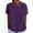 Purple, variant on Ladies Tops And Blouses Loose Button Shirt Top Stand Solid Color Sleeve Collar Casual Shirt Shirt Womens Tops