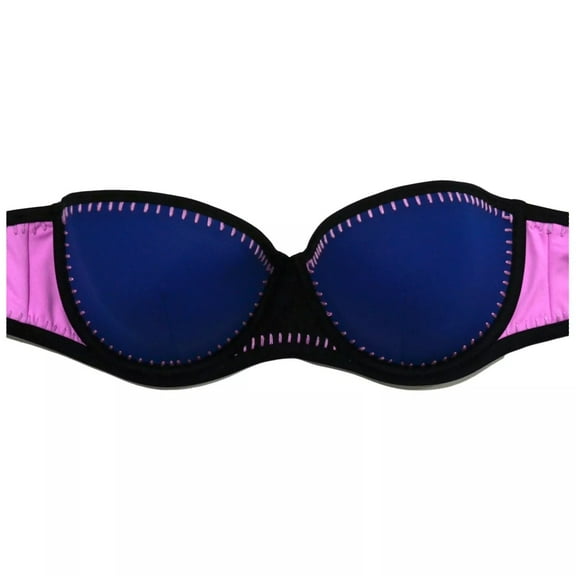 Victoria's Secret 36B Blue Pink Bandeau Bathing Suit Top