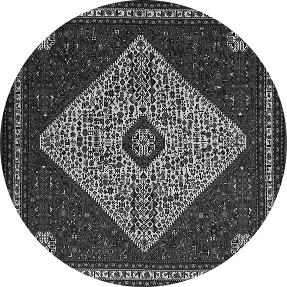Ahgly Company Indoor Round Persian Gray Traditional Area Rugs, 5' Round
