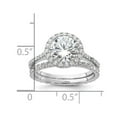 thumbnail image 2 of 925 Sterling Silver Rhodium Plated 11mm Cubic Zirconia Halo Engagement Eternity Band 2 Ring Se Size 8 Eternity Ring for, 2 of 2