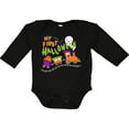thumbnail image 3 of Inktastic My First Halloween Train with Pumpkins, Bats, Cat,and Ghost Boys or Girls Long Sleeve Baby Bodysuit, 3 of 5