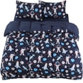 thumbnail image 1 of Unique Bargains Brushed Microfiber 5 Piece Kids Bedding Duvet Cover Set Space Astronaut  Pattern, 1 of 9
