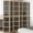 Brown-84.6x78.7, variant on Room Divider 4 Panels Brown and Black Solid Wood Paulownia