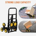 thumbnail image 4 of Huisuilinss Stair Climbing Cart,Stair Climber Hand Truck With Adjustable Handle,Stair Climbing Dolly Cart With 10 Wheels,Portable Folding Trolley Cart For Luggage Shopping Moving Office Travel, 4 of 7