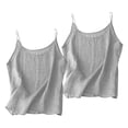 thumbnail image 3 of Women's Cotton Linen Spaghetti Strap Tank Top Loose Fit Sleeveless Summer, 3 of 5