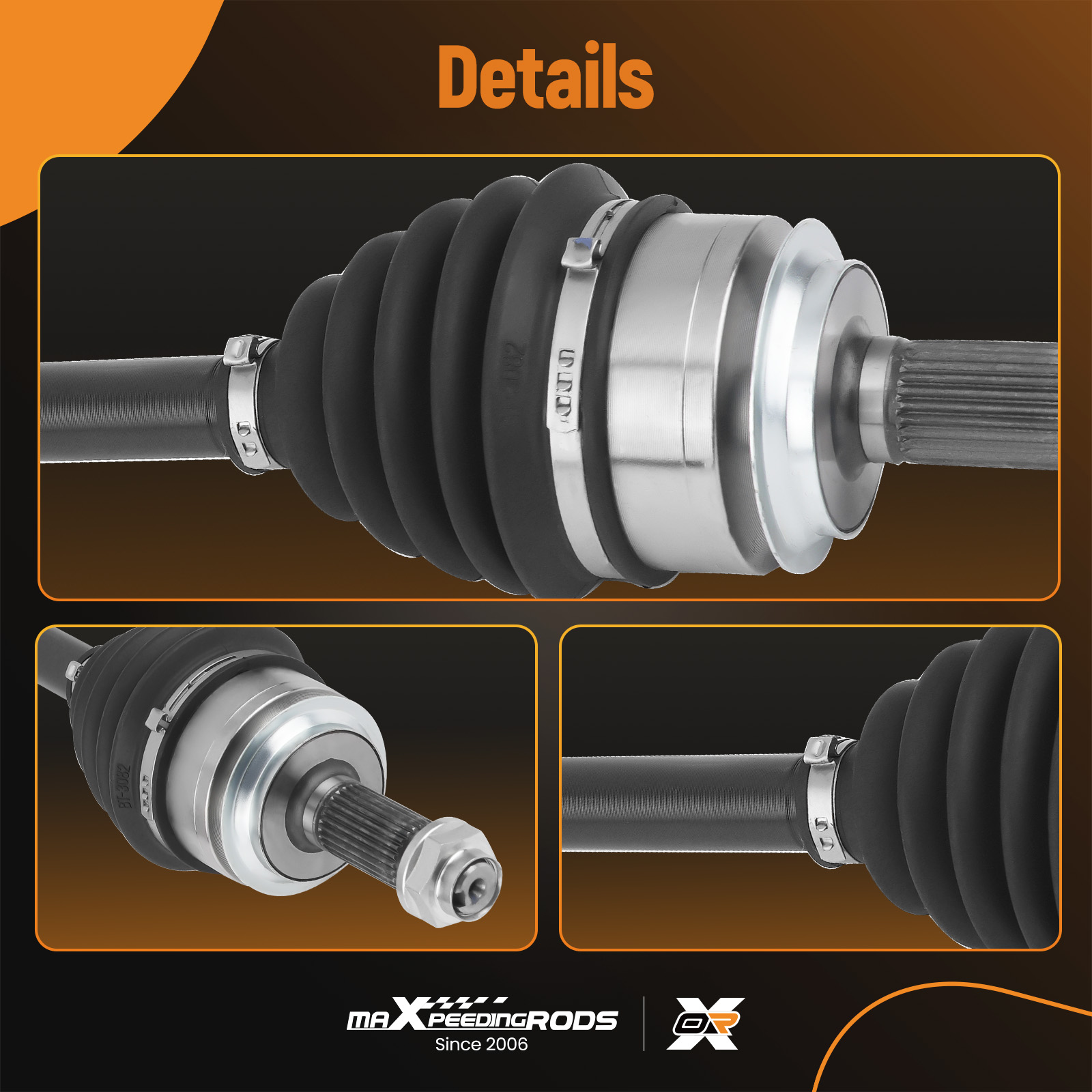 maXpeedingrods Pair (2) Front CV Axle Shaft Assembly for Honda Civic 2016-2021, FWD Automatic Trans L4 2.0L, CV Joint Axle Shaft Front Passenger Driver Side