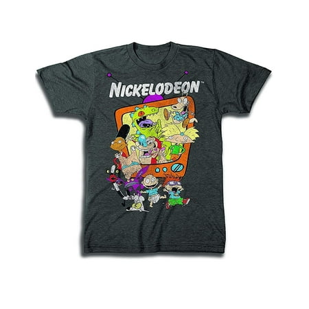 Nickelodeon Mens 90's Classic Shirt - Rugrats & Hey Arnold Vintage