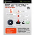 thumbnail image 5 of poste anaranjado de 1.2 m para control vial con 4 reflejantes., 5 of 5