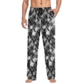 thumbnail image 3 of Top-kevin Gothic Skulls Print Men's Pajama Pants Cartoon Dinosaur Pjs Bottoms with Pockets Sleep Lounge Pants for Men, 3 of 13