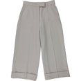 thumbnail image 1 of Anne Klein Womens Cuffed Culotte Pants, Beige, 14, 1 of 2