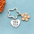 thumbnail image 2 of Keychain Rings Always My Sister Double Pendants Flower Charm Key Chain for Her Forever My Friend Silver, 2 of 6
