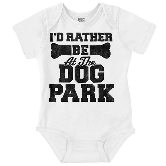 Rather Be Dog Park Pet Puppy Owner Romper Boys or Girls Infant Baby Brisco Brands 12M