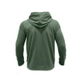 thumbnail image 5 of Wyobmus Men's Hooded Sweatshirts Fashion Solid Button Pullover Hoodies Workout Outdoor Sports Sweatshirt With Multi Pockets Green, 5 of 7