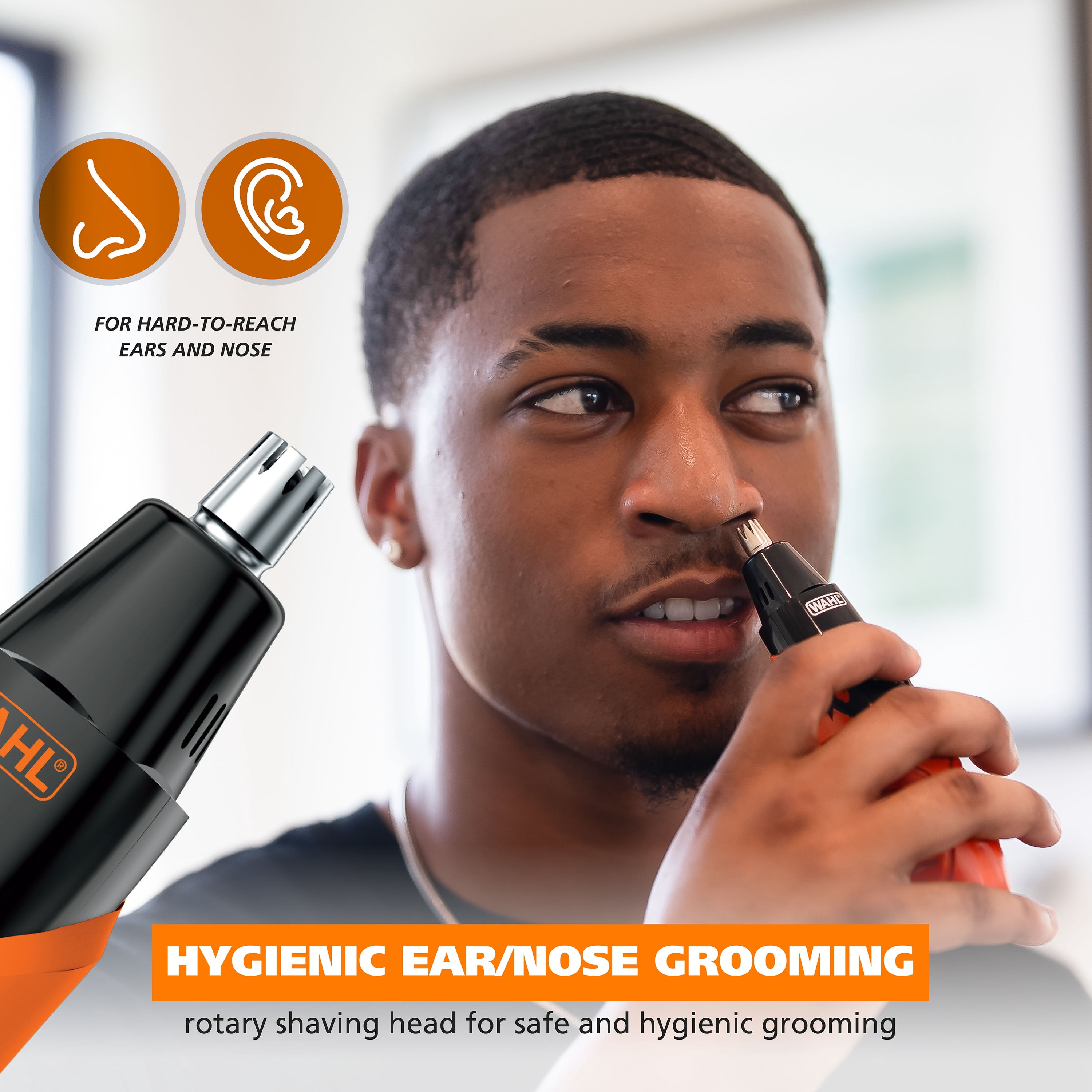 Wahl TrimNinja All-In-One Hybrid Electric Razor, Nose Hair Trimmer, & Beard Trimmer for Men – Everlast Double-Sided Electric Shaver Blade for Facial Hair Grooming – Model 3028244