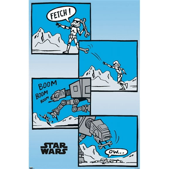 Star Wars: The Empire Strikes Back - Comic Panels Wall Poster, 22.375" x 34"