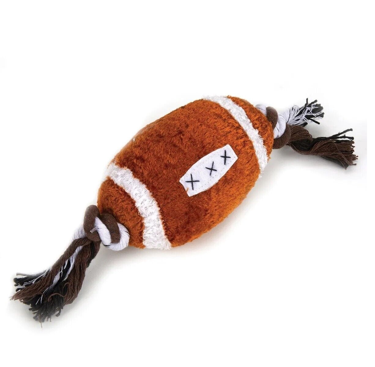 Plush and Rope 8" Dog Toy Sports Ball Squeaker Choose Your Favorite or Set of 4 (Full Set - All 4 Toys)