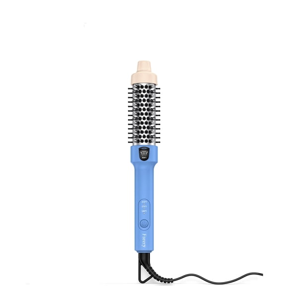 FARERY Mini Hot Curling Brush, 1.2" Ionic Heated Round Brush for Short Hair