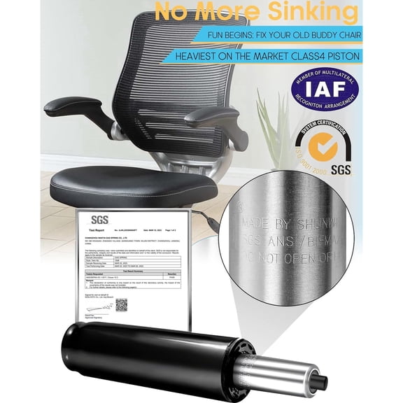 JONPONY 3.94" Office Chair Gas Lift Cylinder Replacement, Heavy Duty Lift Cylinder fits Most Office Chair and Swivel Chair