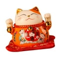 thumbnail image 2 of Lucky Cat Saving Pot, Lucky Cat Coin Bank Lovely  Wish Exquisite Pattern Ceramic  For Office, 2 of 8